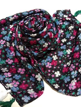 Flower Rain Multicoloured Floral Print Stole