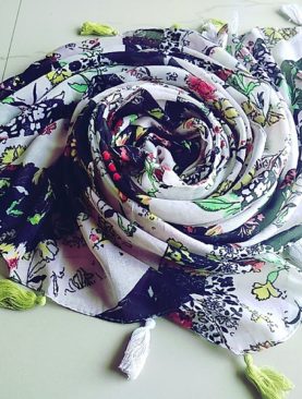 The Bloom Multicoloured Vibrant Floral Print Stole