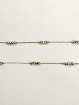 Silver Bead Anklet