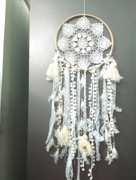 Pure White Handmade Peaceful Dreamcatcher