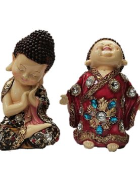 Tiny Buddha Maroon and Brown (set of two)