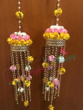 Cute Handcrafted Kaleere/Kalere for the Bride (Pink & Yellow)
