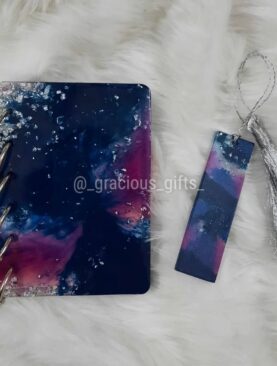 Handcrafted Galaxy Resin Dairy with Bookmark