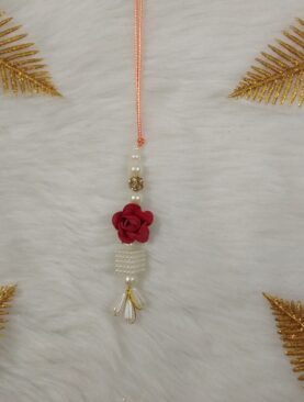 Red Rose Rakhi with Lumba