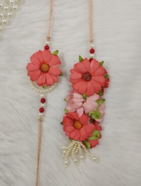 Handcrafted Floral Elegant Rakhi with Lumba