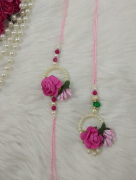 Hancrafted Floral Rakhi with Lumba