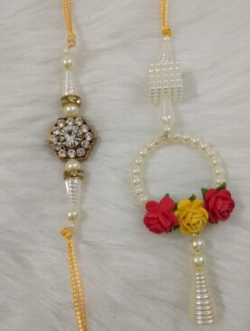 Handcrafted Floral Rakhi and Lumba
