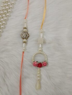 Handcrafted Floral Rakhi and Lumba